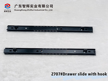 Drawer slide ZH-2708B#  2-Fold Bottom-Support Ball Bearing Slide 
